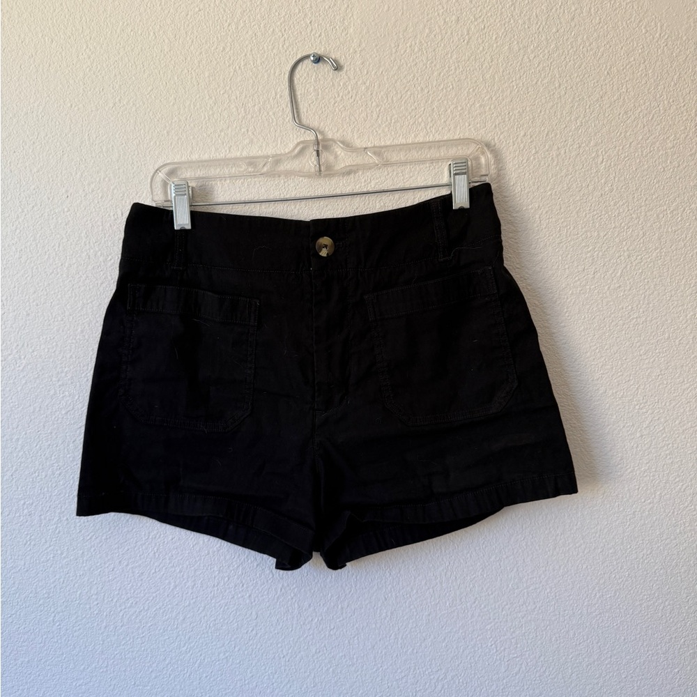 High waisted black shorts